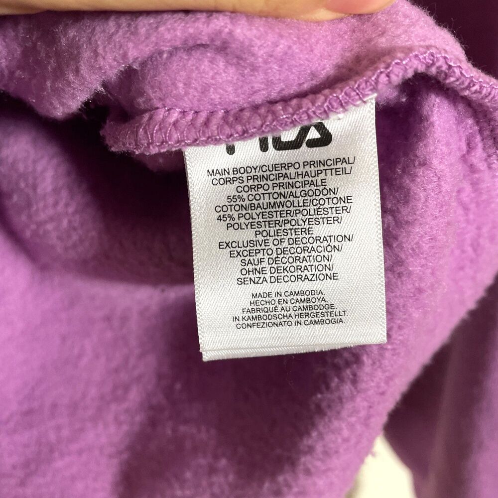 Fila Adult Women's Purple Sweatshirt Pullover Hooded Sz Small Athletic Sportwear - Picture 6 of 7